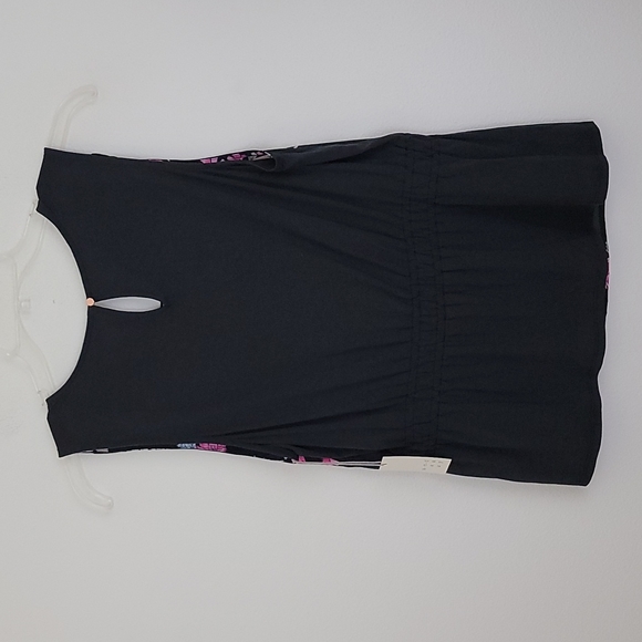 NWT And Eawy New Black Floral Sleeveless Top L - Picture 7 of 12